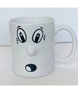 Ghost face coffee mug cup Halloween vtg scared anthropomorphic horror fe... - £23.70 GBP