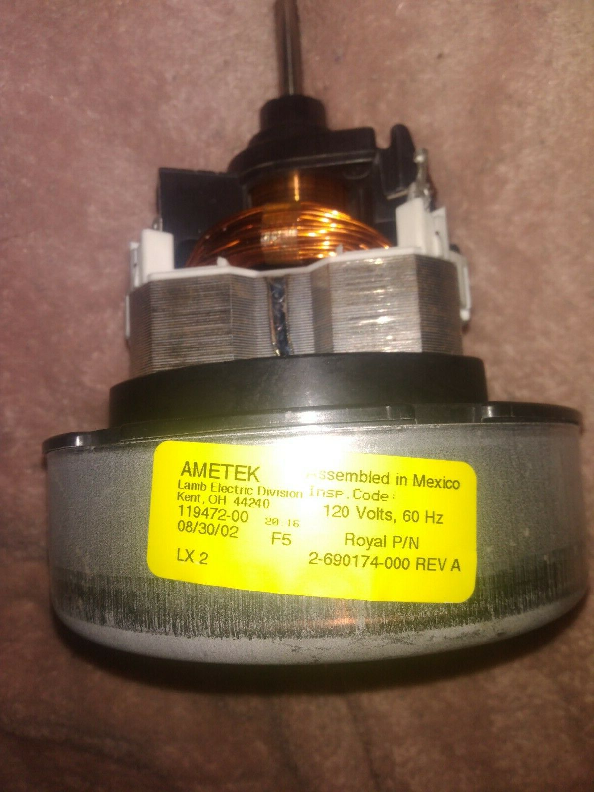 Ametek 119472-00 vacuum cleaner motor - $50.00