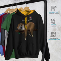 Wellcoda Funny Animal Sloth Mens Contrast Hoodie, Quote Casual Jumper - £33.80 GBP