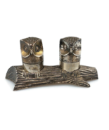 Vintage M.H. silver plated owls on a branch Salt &amp; Pepper Shakers - £24.96 GBP