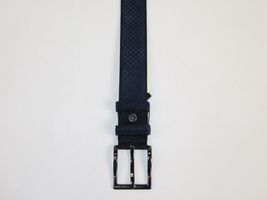 Men Genuine Basket weave Suede Soft Leather Belt PIERO ROSSI Turkey # 1002 Navy image 2