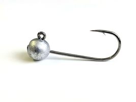 100 Unpainted &quot;No Collar Ball&quot; Jig Head Pan fish Crappie Trout eXtra Strong Hook - £28.71 GBP