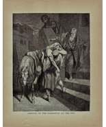 1890 Gustave Dore Victorian Woodcut Print  Samaritan  Inn Story Of Jesus... - $41.00 CAD