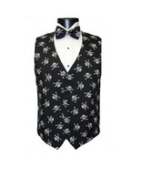 Skull and Bones Tuxedo Vest and Bowtie - $148.50