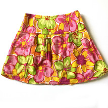 Vintage 90s The Childrens Place Girls Floral Skirt Size 10 Tropical Colors - £16.57 GBP