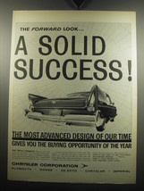 1957 Chrysler Corporation Ad - The forward look.. a solid success - $18.49
