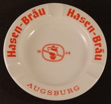HASEN-BRAU / Augsburg / Ashtray - NICE - German Beer Advertising - Germany - $12.86