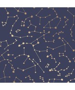 Navy Constellations Removable Peel And Stick Wallpaper By, Made In Usa. - £32.06 GBP