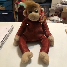 Ty Beanie Baby Schweetheart the Orangutan 8&quot; Red &amp; Tan Monkey 1999 With Tag - £14.60 GBP