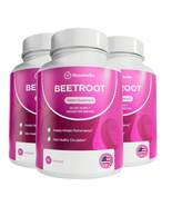 3 bottles Rosabella Organic Beetroot Capsules 1300mg Daily Wellness Support 60Ct - $32.90