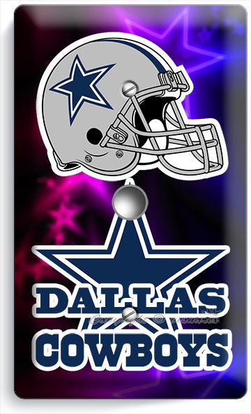 DALLAS COWBOYS FOOTBALL TEAM LOGO LIGHT DIMMER CABLE WALL PLATE COVER ROOM DECOR