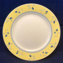 Royal Doulton Blueberry bread or salad plate yellow blue discontinued pa... - $4.00