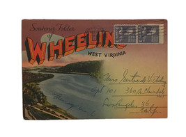 Vintage Greetings From Wheeling, West Virginia Souvenir Postcard Folder Posted - £11.63 GBP