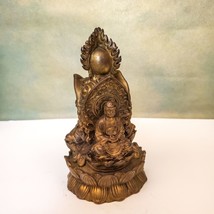 6&quot; Chinese Vintage Three Faced Buddha Shakyamuni Fengshui Statue | Home ... - £66.54 GBP