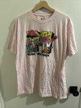 MENS XL Music Television MTV Mushrooms Pink T-Shirt - $37.99