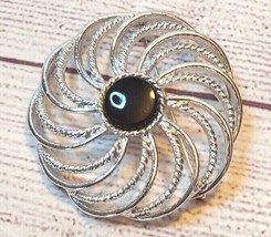 Sarah Coventry Large Pinwheel Brooch Vintage Estate Jewelry 2 1/4&quot; - £15.56 GBP