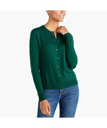 J Crew Classic 100% Cotton Crewneck Cardigan Preppy Modern Green NEW XS-3X - $61.49 CAD