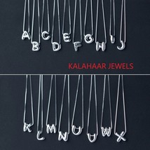 925 Sterling Silver Name Initial 26 Alphabet A-Z Letter Pendant for Necklace - £60.14 GBP