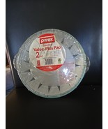 Vintage Pyrex DEEP DISH PIE PLATE 9 1/2&quot; Fluted Rim Tab Handles Clear Gl... - $444.94 MXN