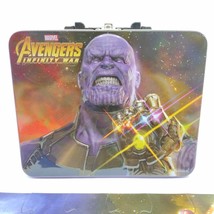 Marvel Avengers Infinity War Metal Lunch Box Tin w 48 Pc Puzzle Complete - $14.84