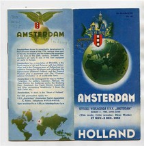 Amsterdam Holland Official Week Agenda Brochure November December 1953 - £14.24 GBP