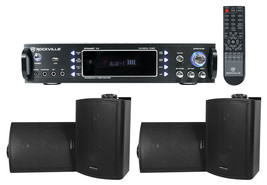 Rockville 1000w Home Theater Bluetooth Receiver+(4) Speakers w/Swivel Br... - $485.56