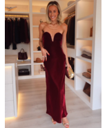 ZARA BNWT 2025. DARK RED VELVET BANDEAU DRESS LIMITED EDITION. 5919/630/641 - €147,88 EUR