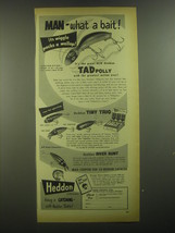1952 Heddon Lure Ad - TadPolly, Tiny Lucky 13, Tiny Torpedo, Tiny Runt - £14.44 GBP