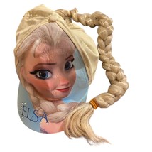 Disney Frozen Elsa Baseball Cap With Braided Ponytail Hair - $8.15