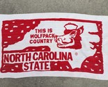 Vintage NC State This is Wolfpack County Rug Wall Hang Banner 42&quot; x 21&quot; - $44.54