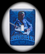 Jimi Hendrix Metal Switch Plate Rock&Roll - $9.25