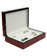 Decorebay Chestnut Brown Wood Cufflink &amp; small Jewelry Storage Case - $67.04 CAD