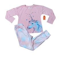 Wonder Nation Unicorn pajamas Sleepwear set Fleece pants and cotton top XL 14/16 - £17.34 GBP