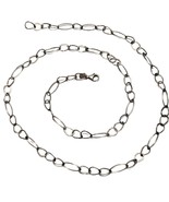 SILPADA Textured In The Loop Oval Link 31&quot; Necklace N2109 Sterling Silver - $98.74 CAD