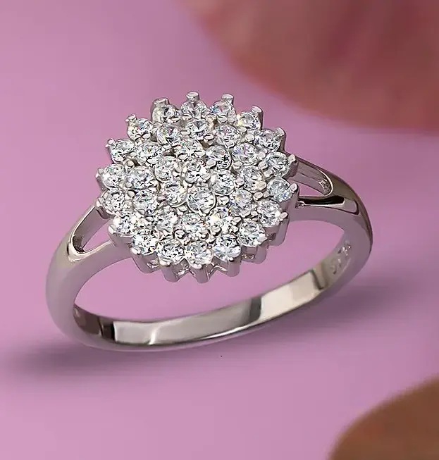 Women&#39;s silver ring 925 with cubic zirconia - €110,57 EUR