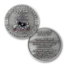 American Revolution The Boston Tea Party 250TH Anniversary 1.75&quot; Challenge Coin - £29.56 GBP