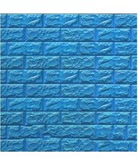 3D Wall Stickers Waterproof blue Wallpaper For Bedroom Living Room 60x60 - $7.94 CAD