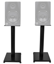 Pair Rockville RS21B 21&quot; Steel Bookshelf Speaker/Studio Monitor Stands -... - £90.10 GBP