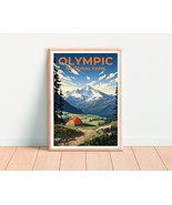 Olympic Travel Poster, Washington State Wall Art, Washington State Print... - £11.32 GBP+