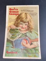 1899 Trade Card Hoyts German Cologne Rubifoam Dentifrice Teeth Winger Calendar - £7.64 GBP