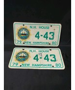1979 - 1980 NEW HAMPSHIRE HOUSE LICENSE PLATE PLATES Match Set 4-43 Obso... - $39.62