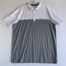 Travis Mathew Shirt Mens Golf Polo XXL Gray White Matthew Short Sleeve Adult - £14.79 GBP