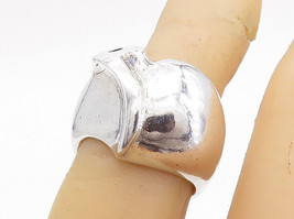 925 Sterling Silver - Vintage Shiny Swan&#39;s Head Dome Band Ring Sz 6 - RG6258 - £37.71 GBP