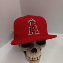 Los Angeles Angels MLB New Era 9Fifty Red Baseball Hat Snapback Medium To Large - £14.76 GBP