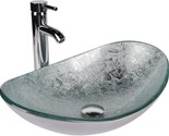Bathroom Sink And Faucet Combo - Artistic Tempered Glass Vessel Sink Bas... - £98.04 GBP