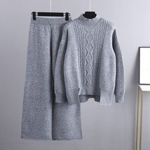 Winter Oversized Drop Sleeve Cashmere Knit thick loose neck sweater Trauits leg  - £140.94 GBP