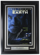 John Travolta Encadré Signé 12x18 Battlefield Terre Affiche Photo Bas ITP - £129.70 GBP