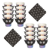 HOME &amp; HOOPLA Halloween Party Cute Monster Disposable Hot Chocolate &amp; Cider Cups - £13.39 GBP