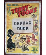 *Paul Terry&#39;s TERRY-TOONS: THE ORPHAN DUCK (1939) Linen-Backed One-Sheet - $195.00