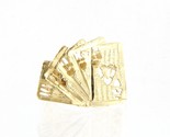 Playing cards Unisex Fashion Ring 10kt Yellow Gold 380976 - £182.62 GBP